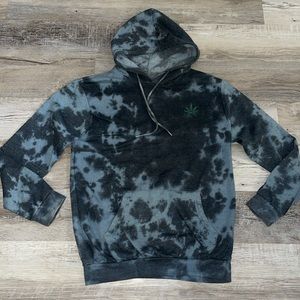 Eighty eight black and grey tie dye hoodie sweater size small